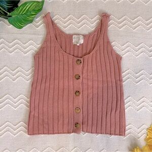 Hippie Rose Mauve Knit Tank Top